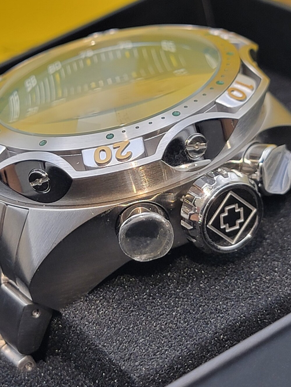 NEW 🐍 Invicta Venom Combat Men's Watch 52.5mm Stainless 47762 Green Statement - Picture 4 of 10
